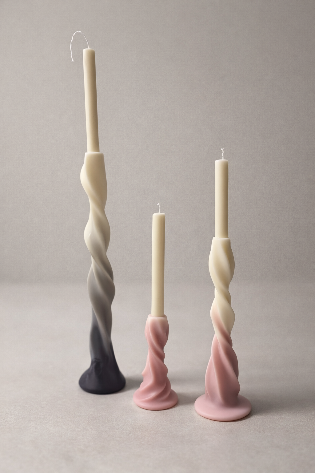 Ombre Twisted Taper Candles