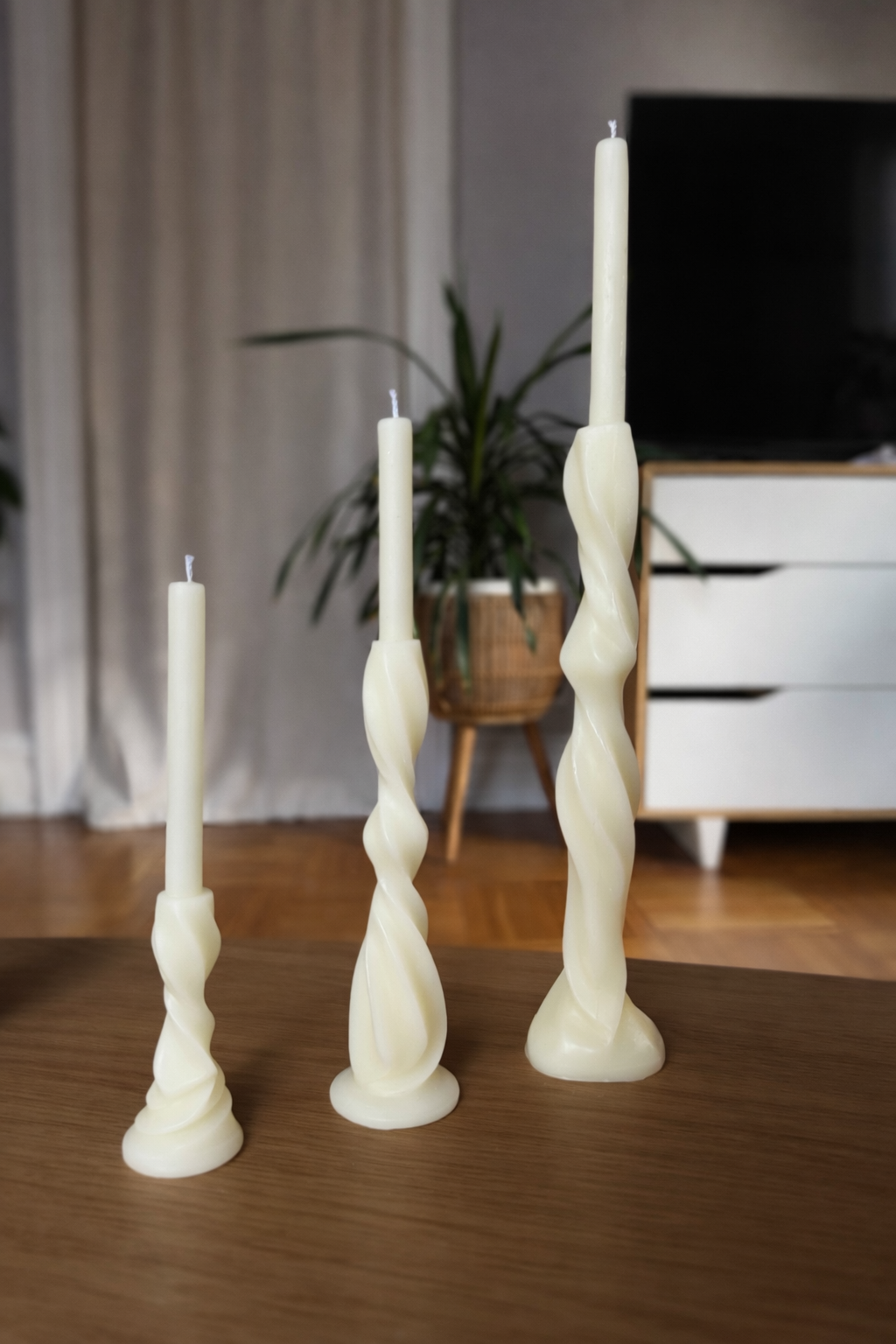 Ombre Twisted Taper Candles