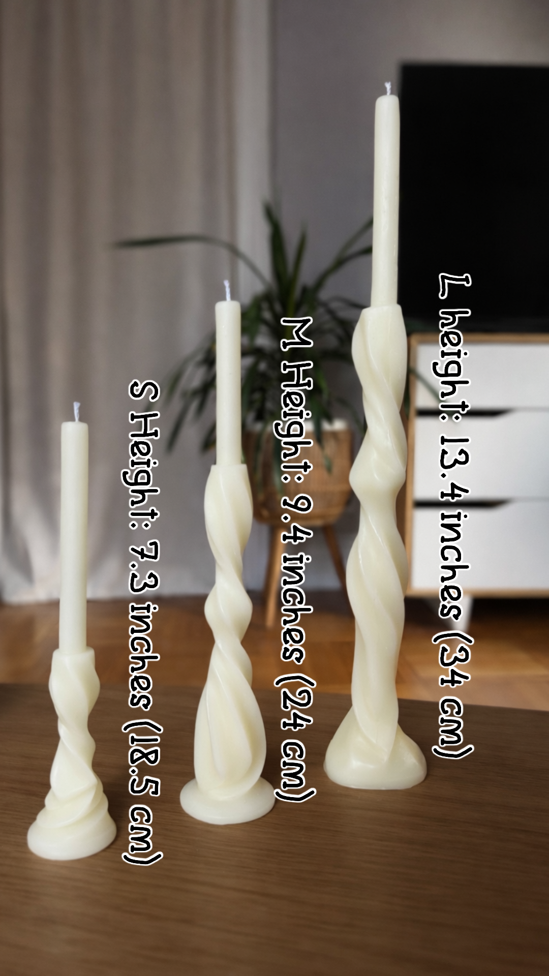 Ombre Twisted Taper Candles